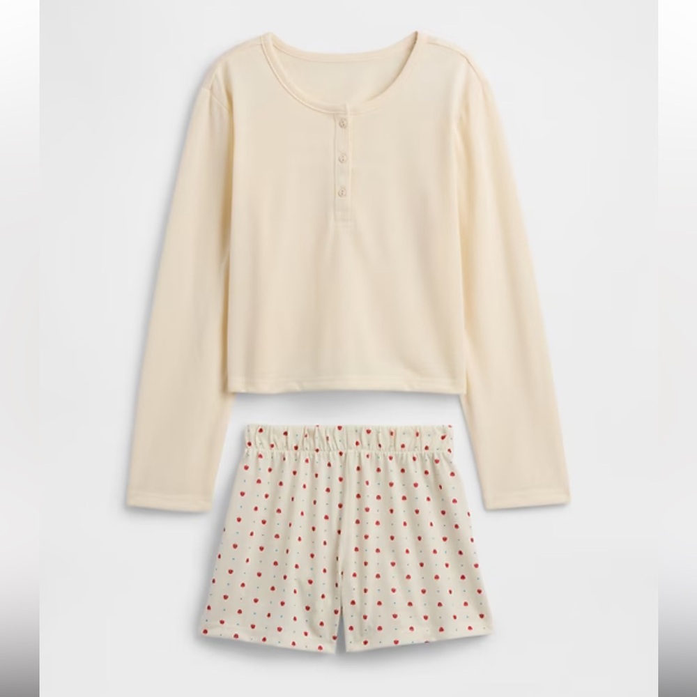 Gap Kids Recycled Henley Pajamas Sleep Set PJs